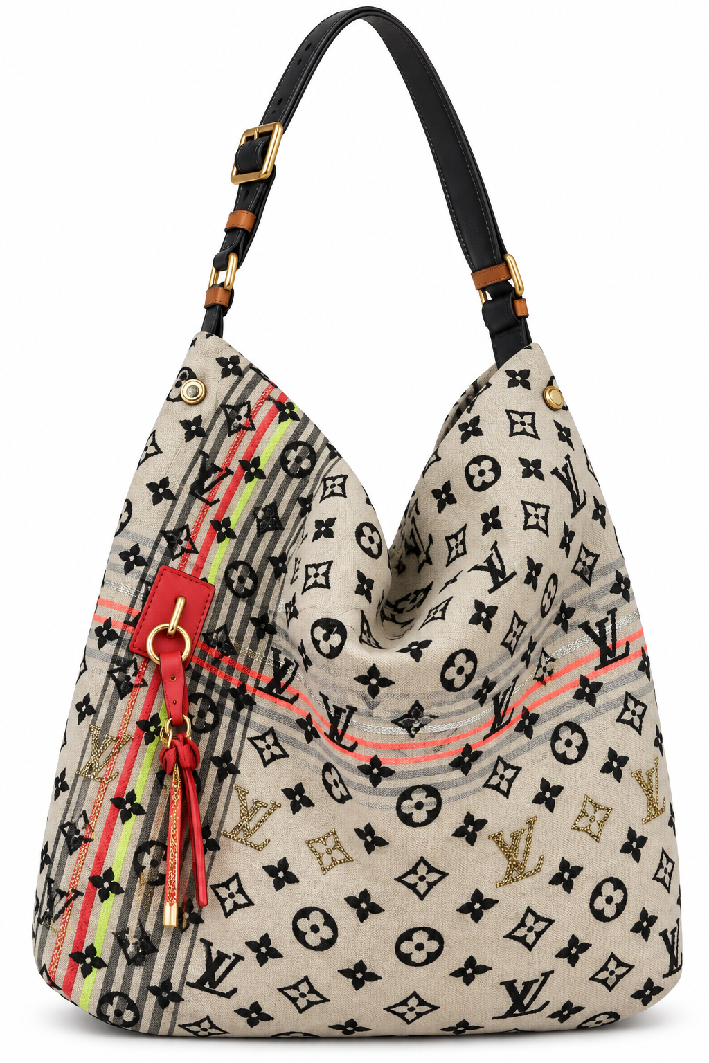Louis Vuitton Limited Edition Monogram Cheche Bohemian Hobo Bag