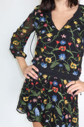 Alice + Olivia Floral Embroidered Dress