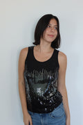 Michael Kors Black Sequin Top