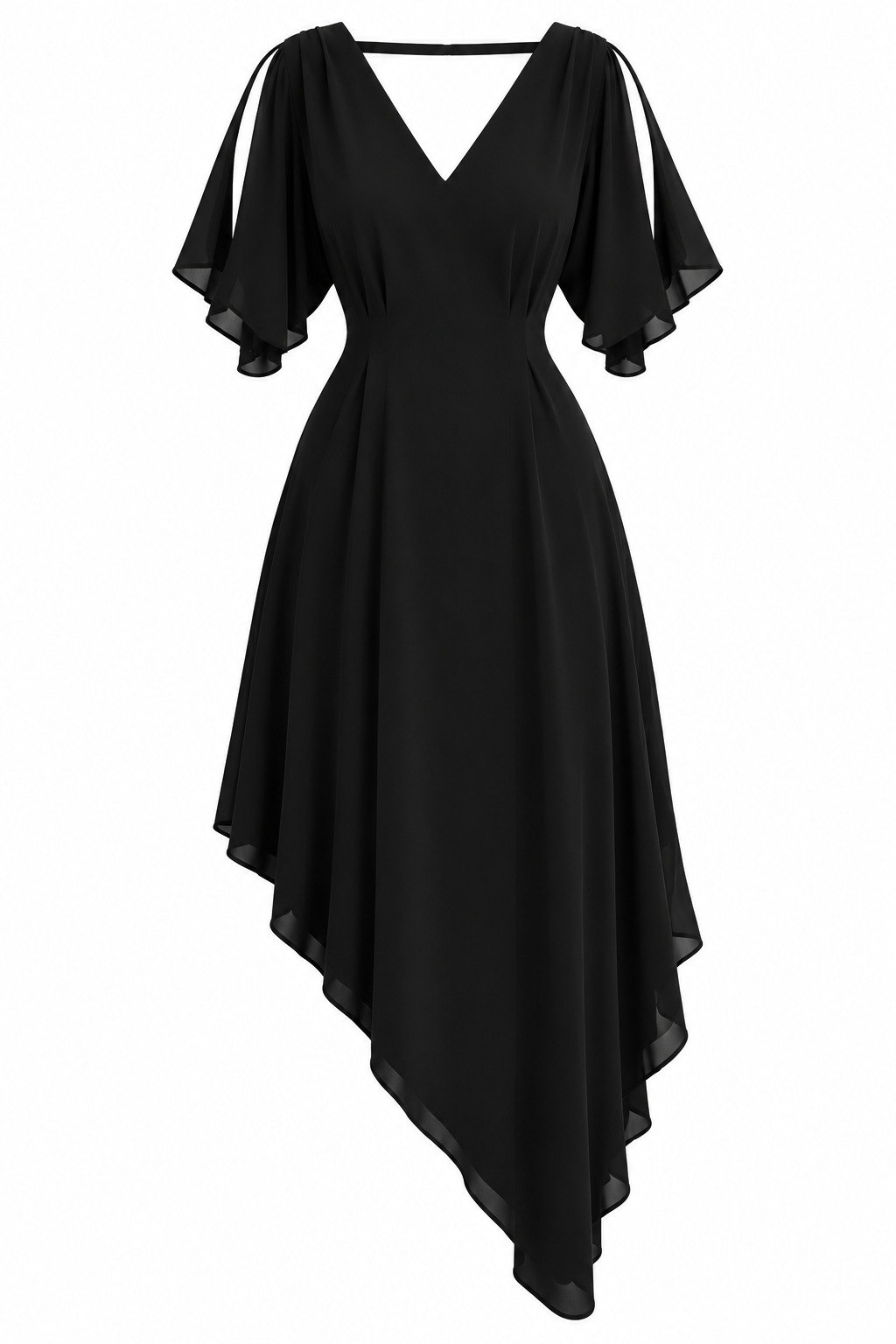 Alice + Olivia Black Draped Dress