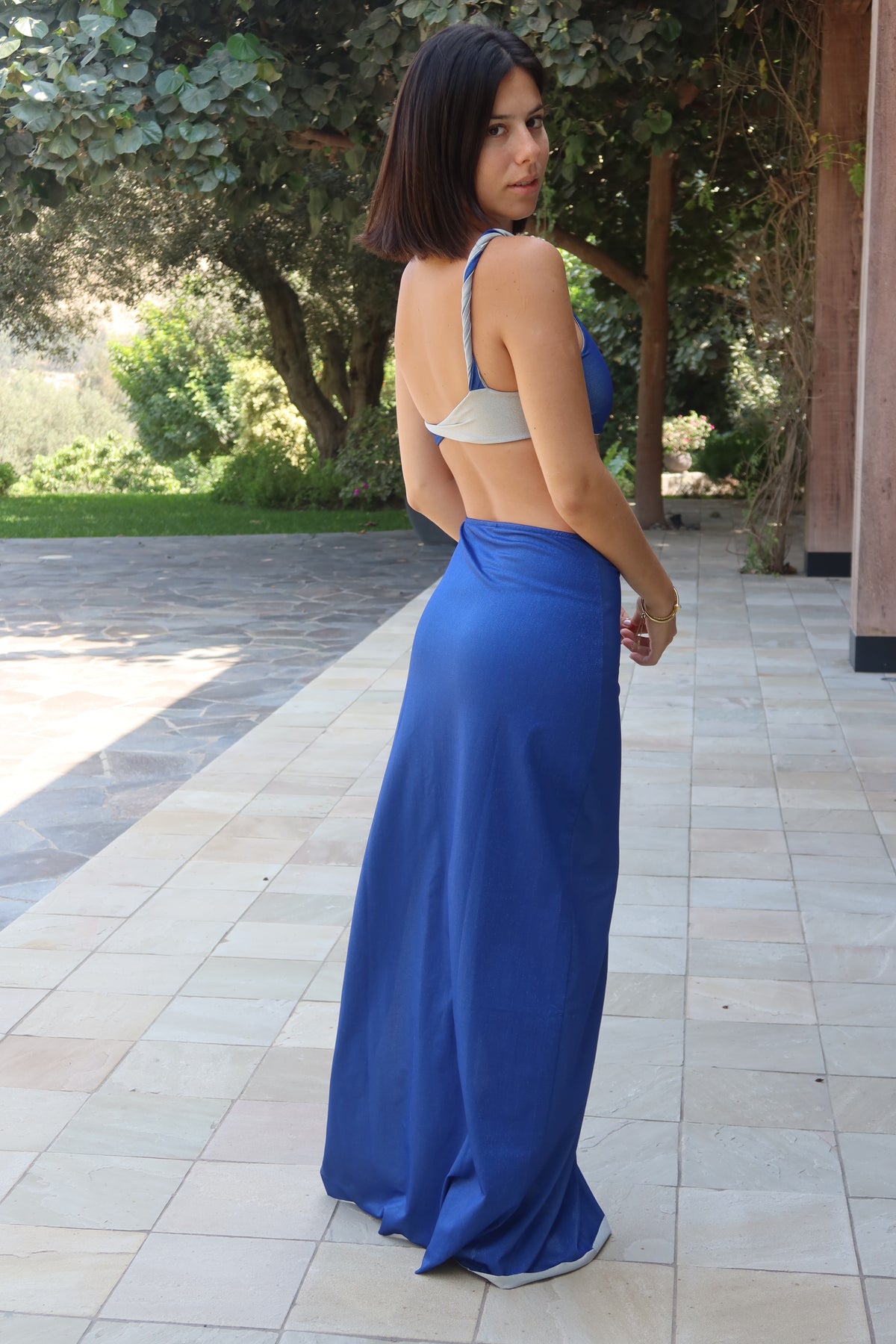 Baobab Cobalt Cut-Out Maxi Dress