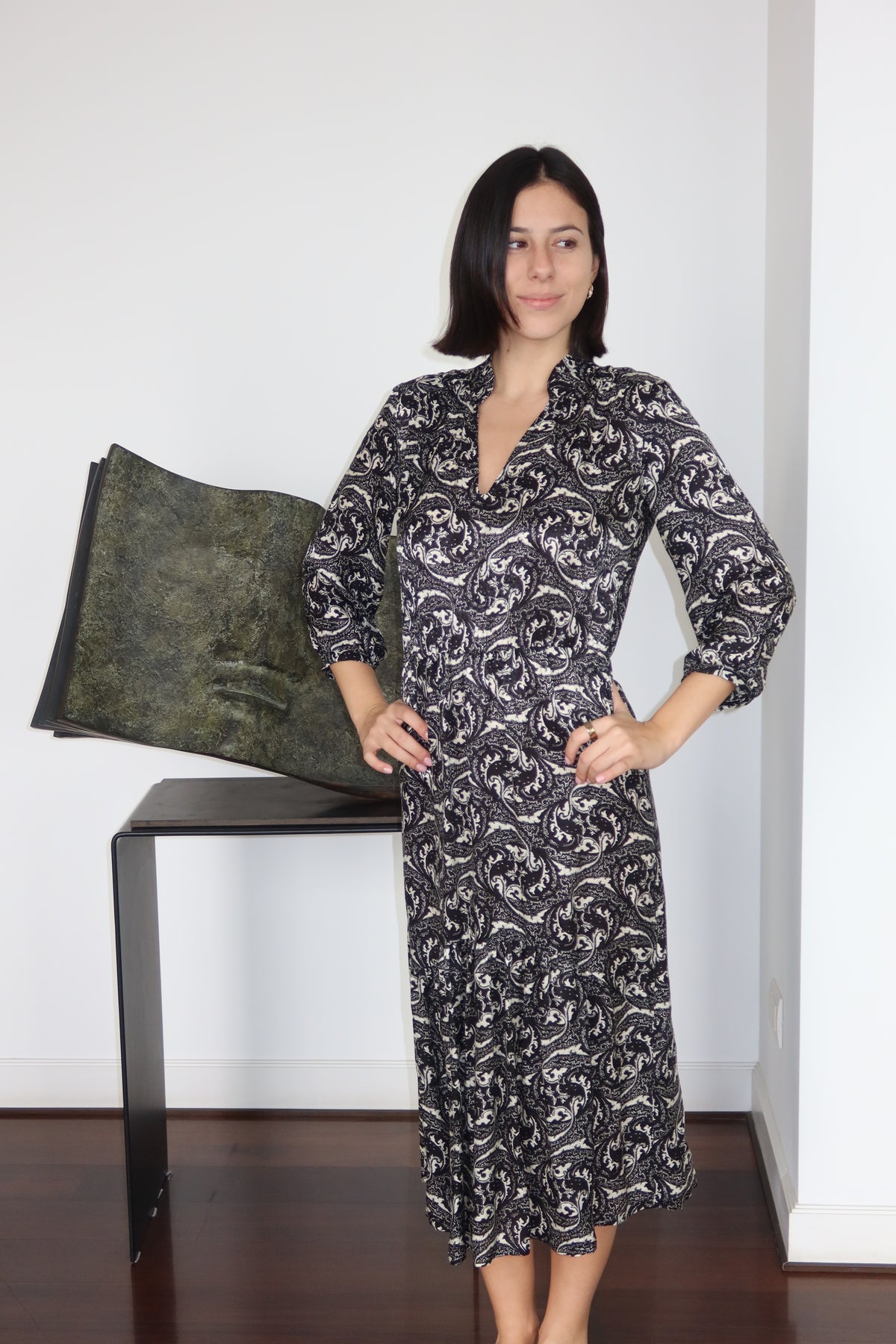 Ba&sh Printed Flowy Midi Dress
