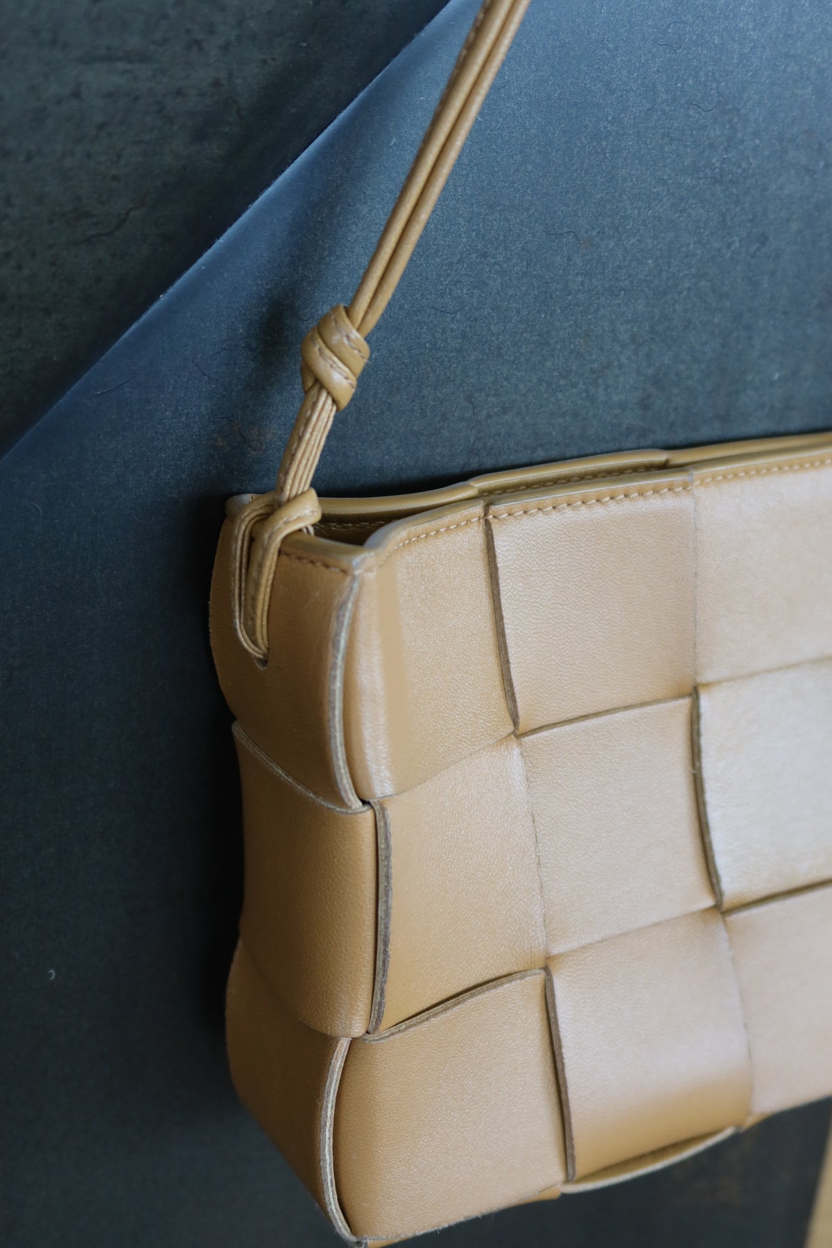 Bottega Veneta Beige Leather Cassette Shoulder Bag