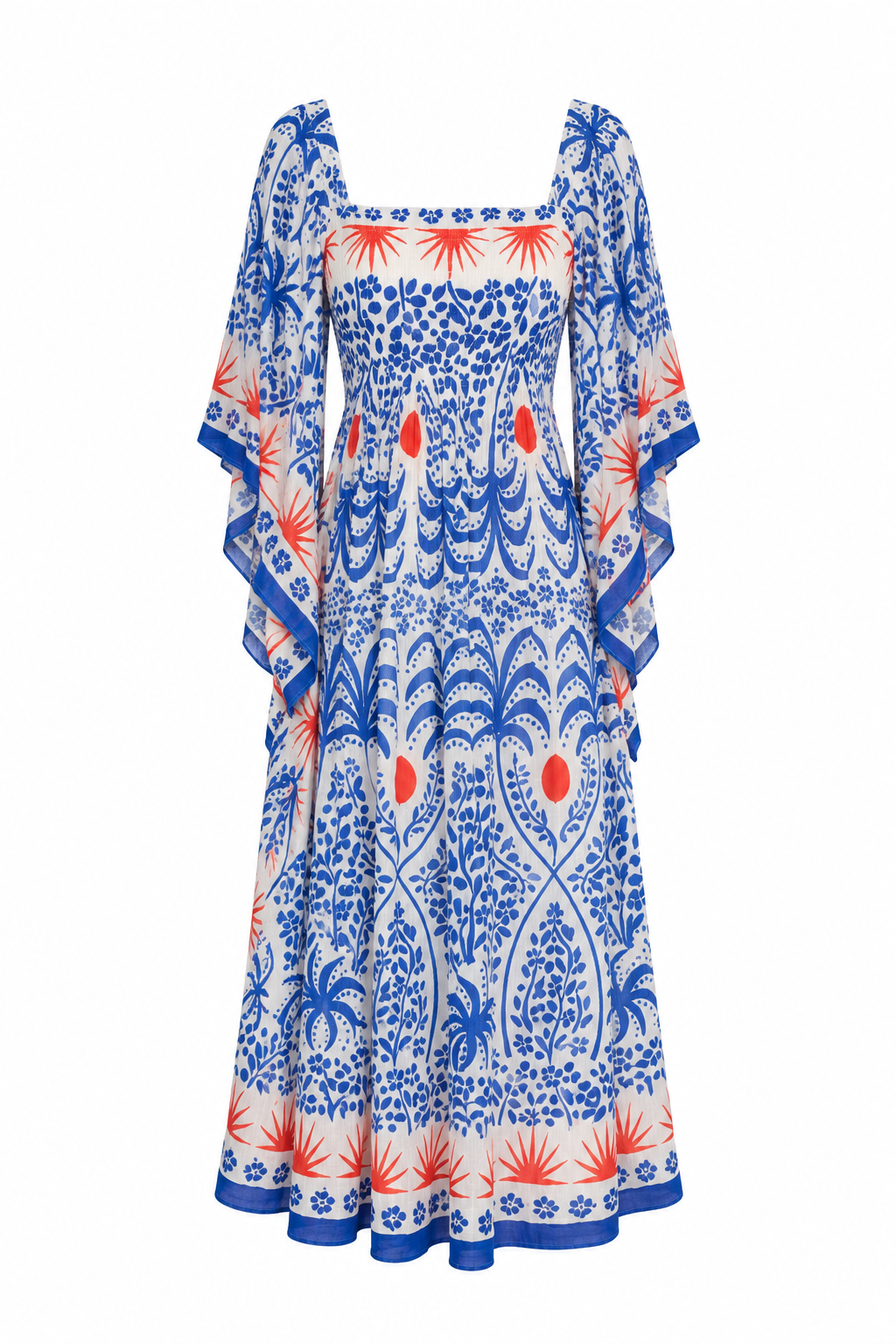 Vestido Boho Azul y Blanco FARM Rio