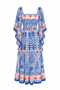 Vestido Boho Azul y Blanco FARM Rio