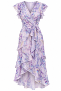 Vestido Cruzado con Estampado de Serpiente AllSaints
