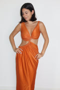 Baobab Terracotta Cut-Out Maxi Dress
