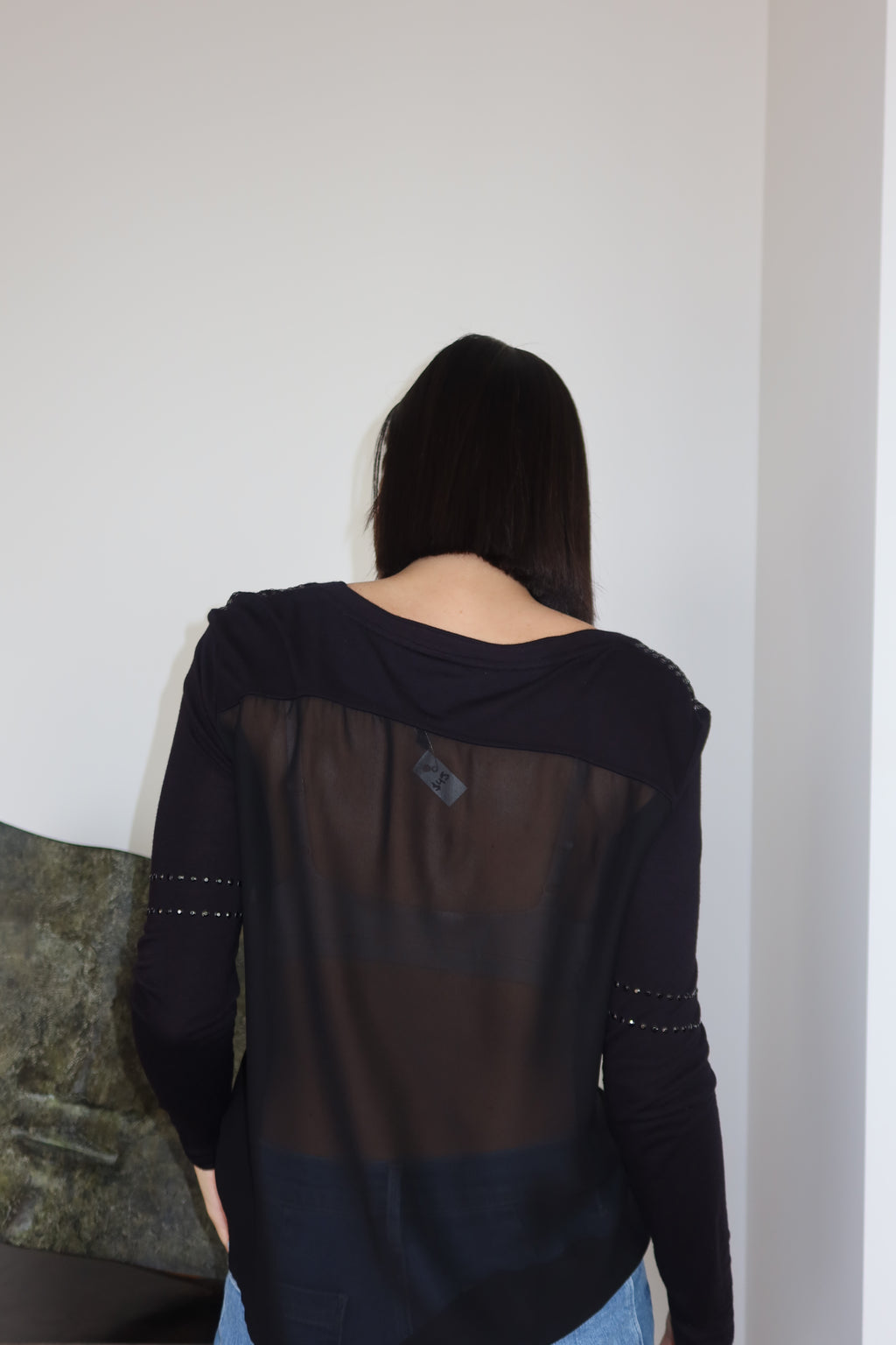 Karen Millen Long-Sleeve Embellished Top