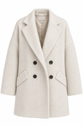 Ba&sh Oversized Cream Wool Coat