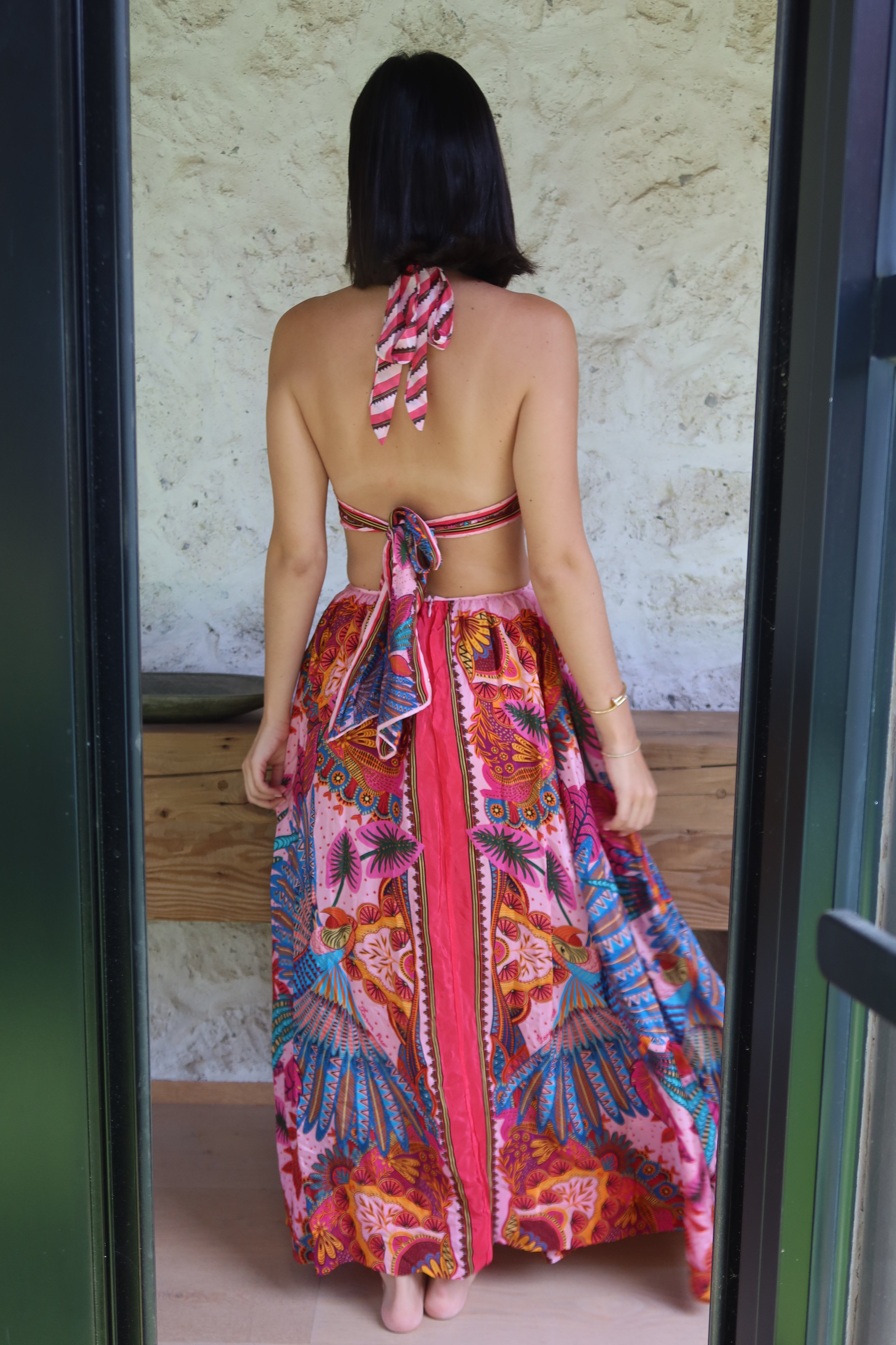 FARM Rio Tropical Halter Maxi Dress
