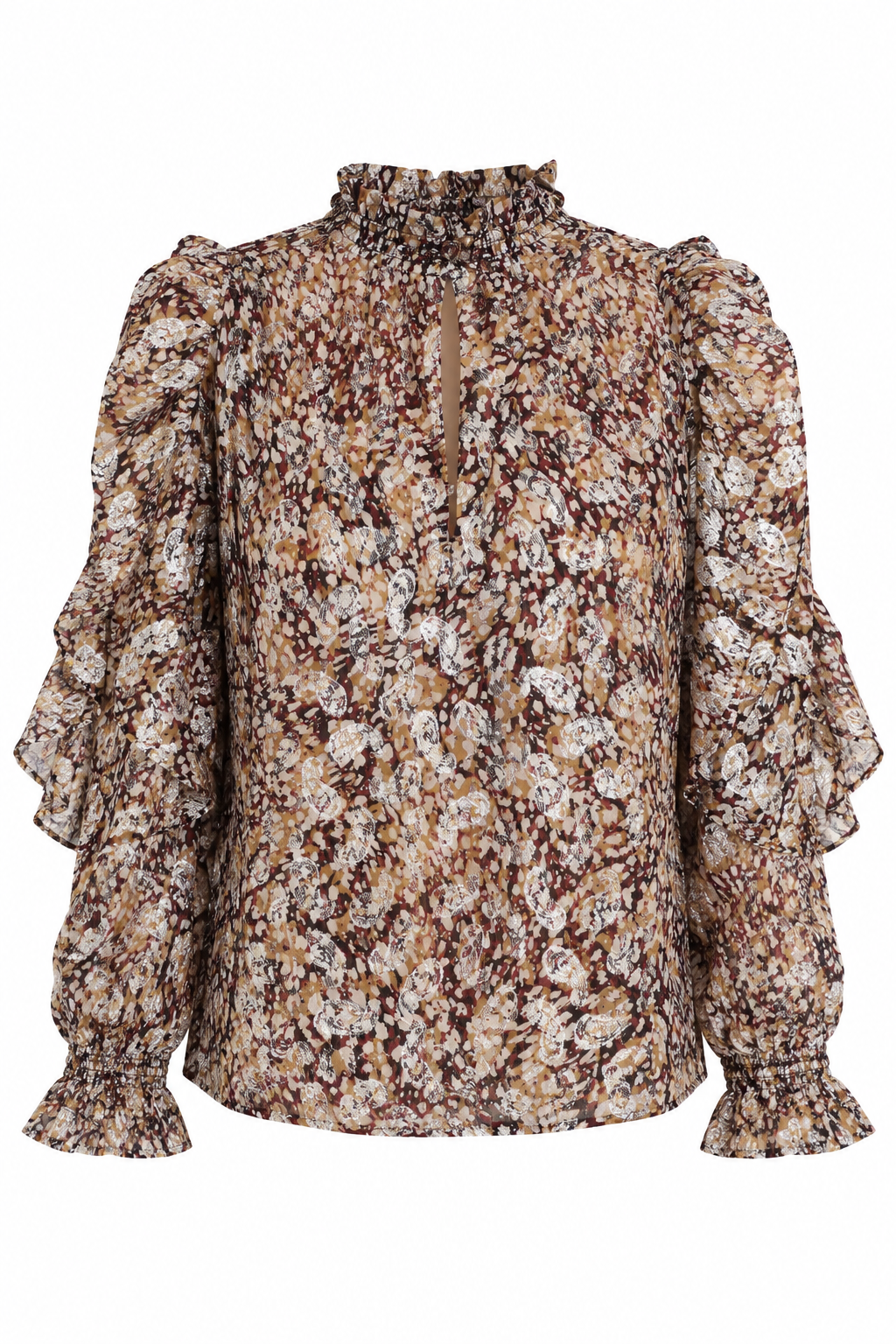 Maje Shimmer Paisley Blouse