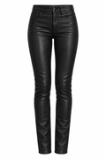Pantalones pitillo de cuero negro de AG Jeans 