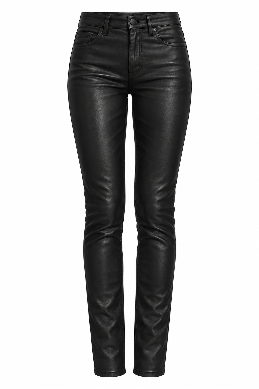 AG Jeans Black Leather Skinny Jeans