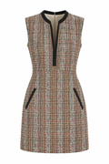 Theory Multicolor Tweed Mini Dress