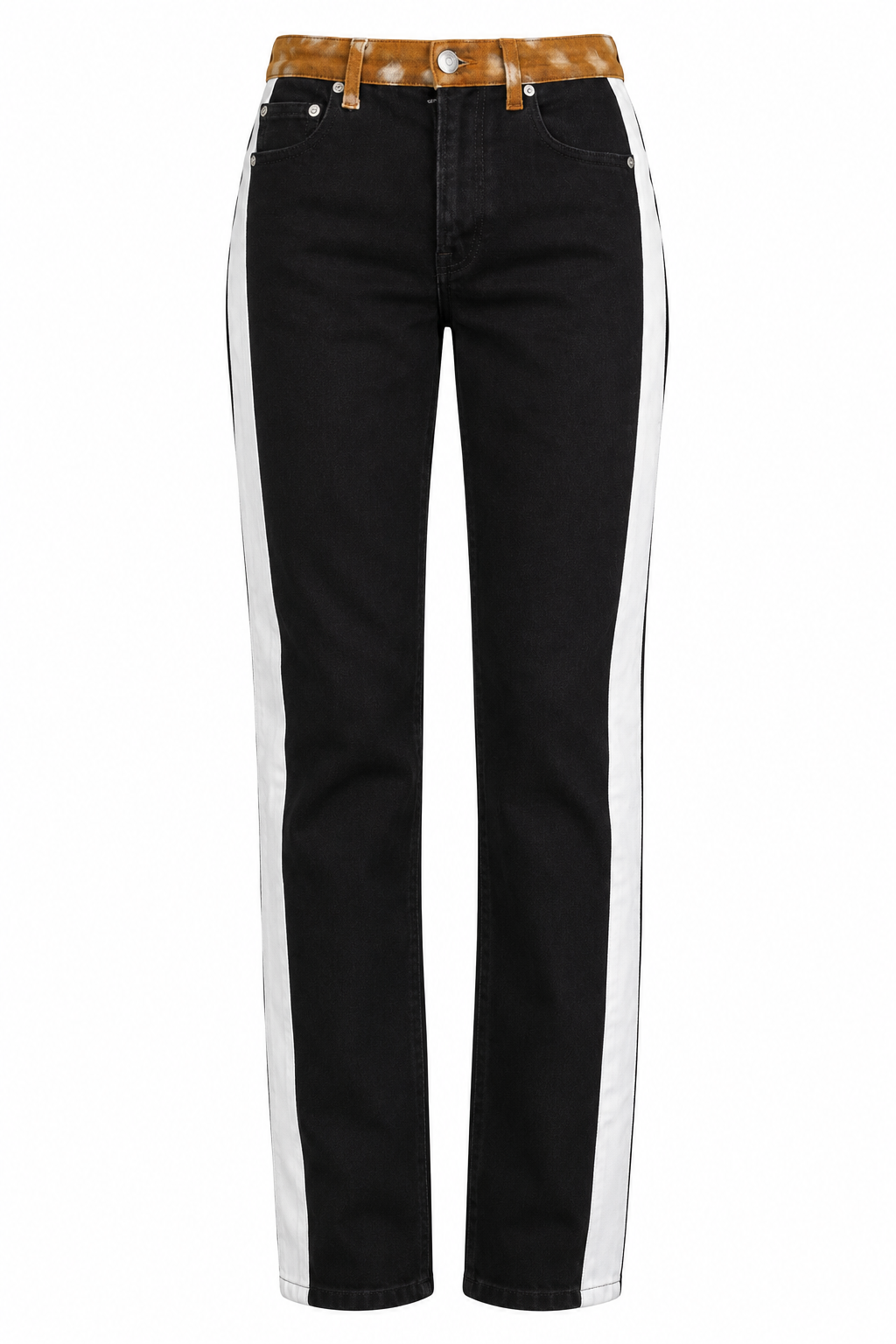 Burberry Black Jeans with White Side Stripes
