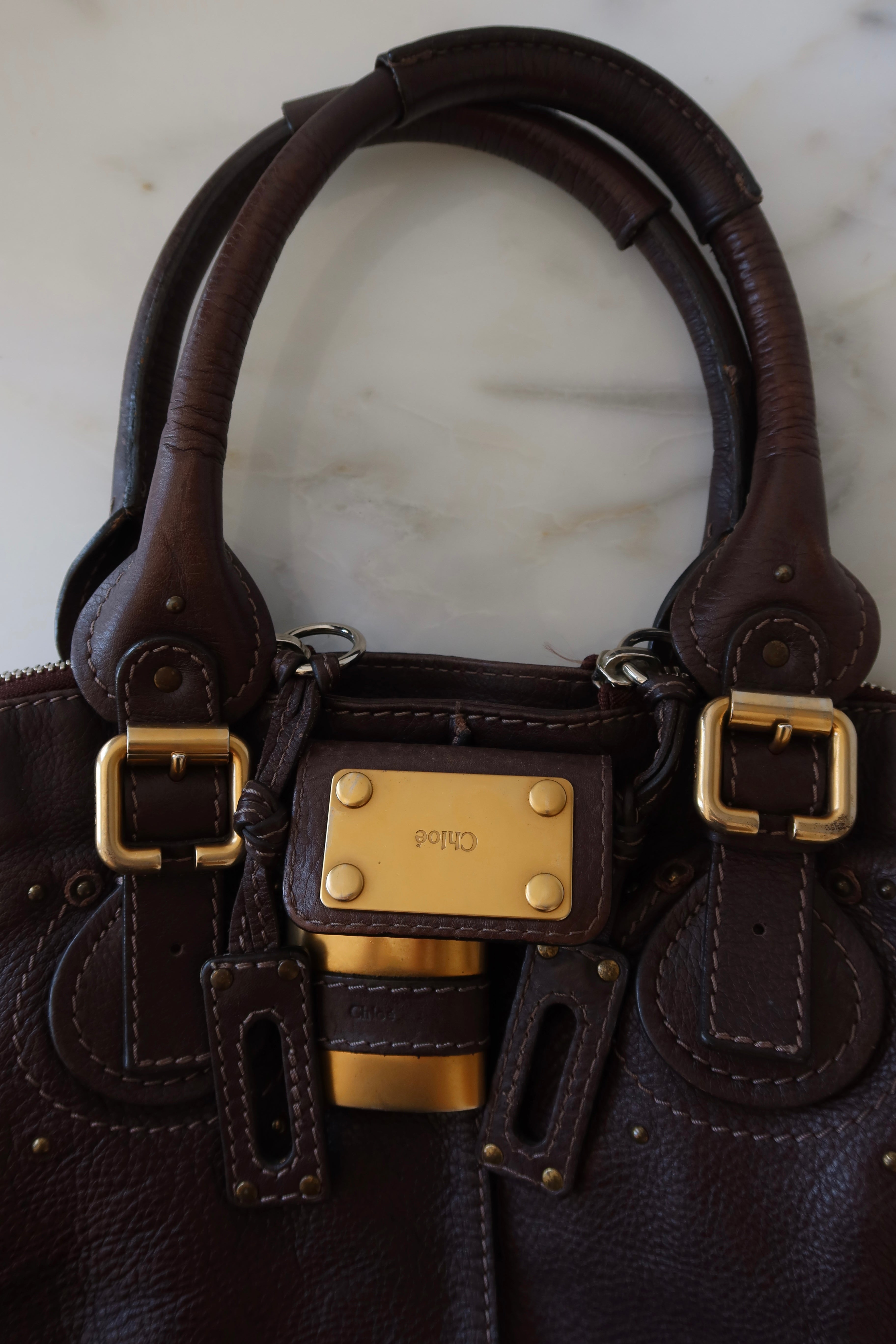 Chloé Brown Leather Paddington Bag