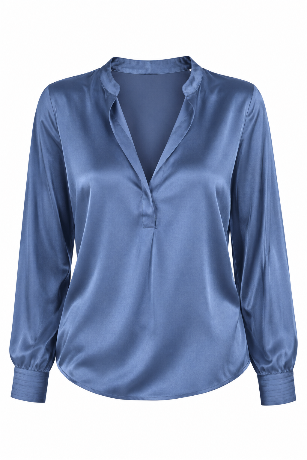 Vince Steel Blue Silk Blouse
