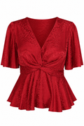A.L.C Red Satin Blouse