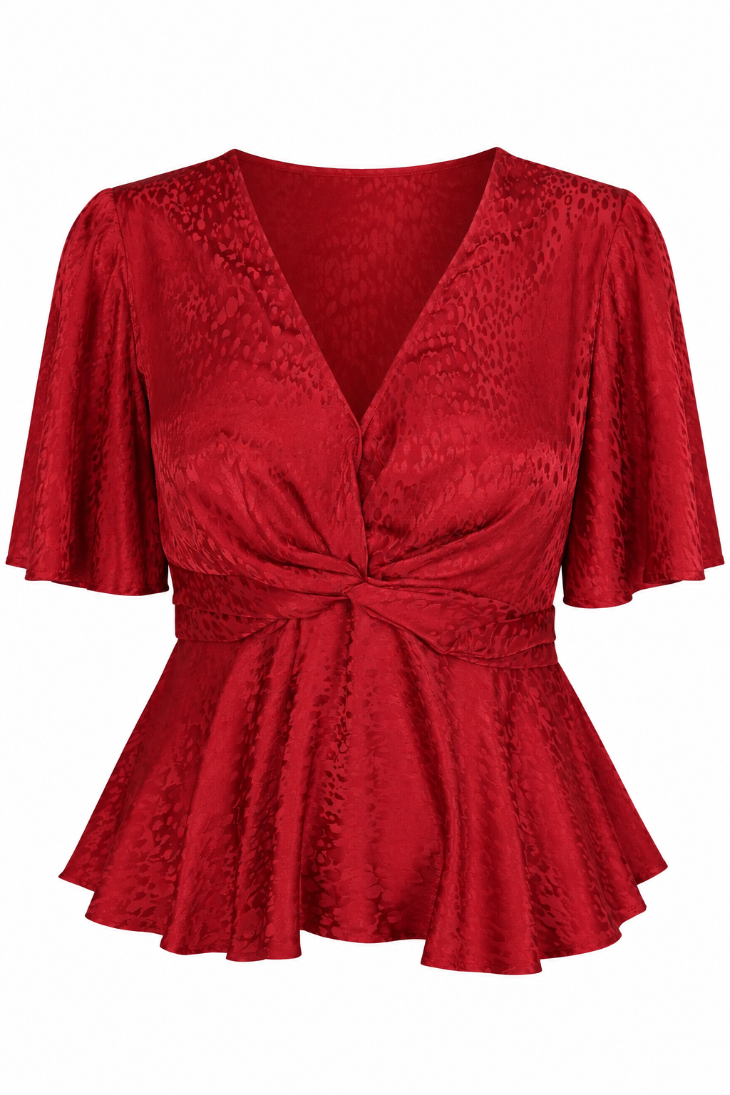 A.L.C Red Satin Blouse