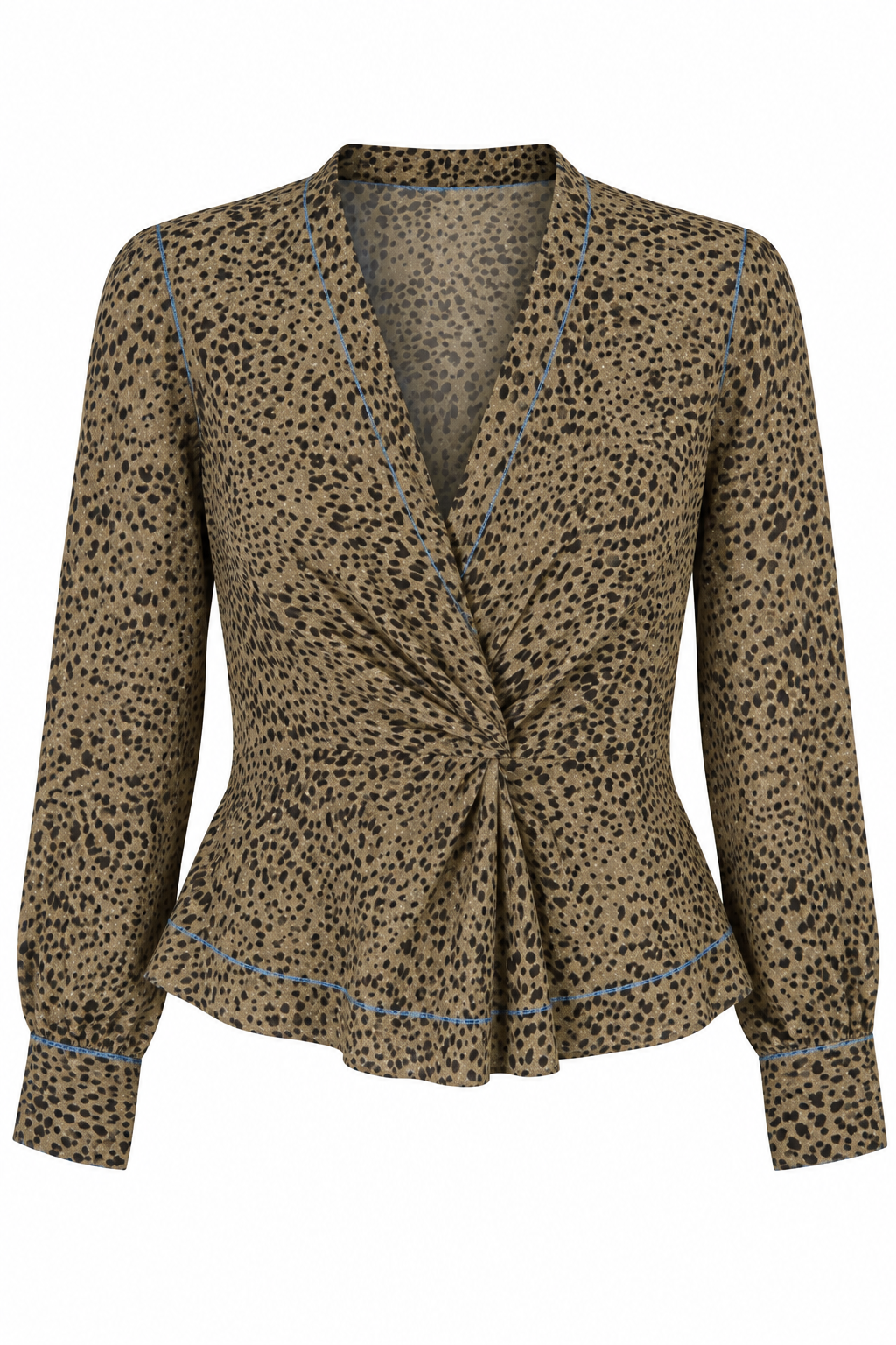 Rag & Bone Animal Print V-Neck Blouse