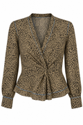 Rag & Bone Animal Print V-Neck Blouse