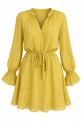 Joie Vestido Mini Amarillo de Lunares 