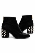 Stuart Weitzman Black Pearl Heel Ankle Boots