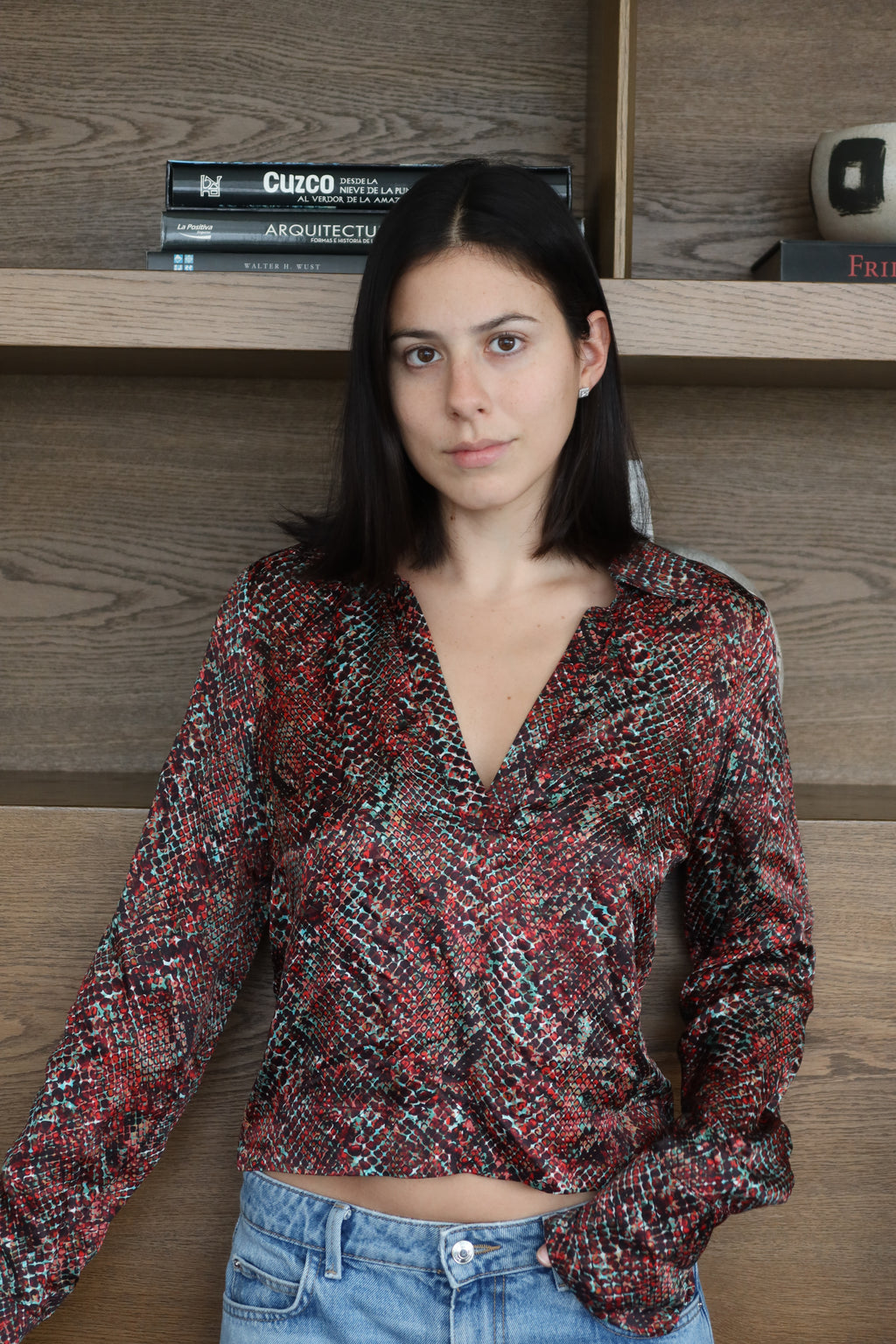 Nicholas Multicolor Snake Print Blouse