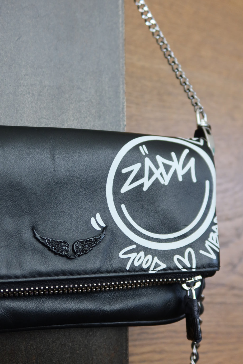 Cartera Zadig & Voltaire Rock Nano con Estampado Grafiti