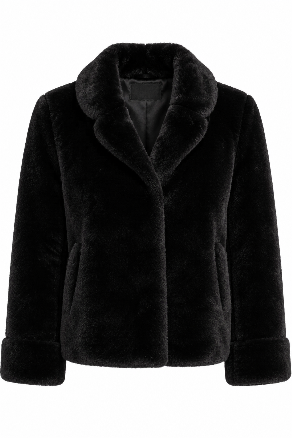 Ba&sh Black Faux Fur Jacket
