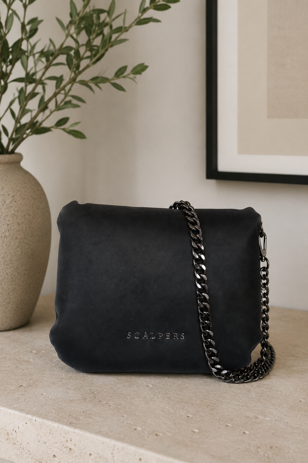 Scalpers Black Chain Shoulder Bag