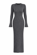 Proenza Schouler Grey Ribbed Knit Maxi Dress
