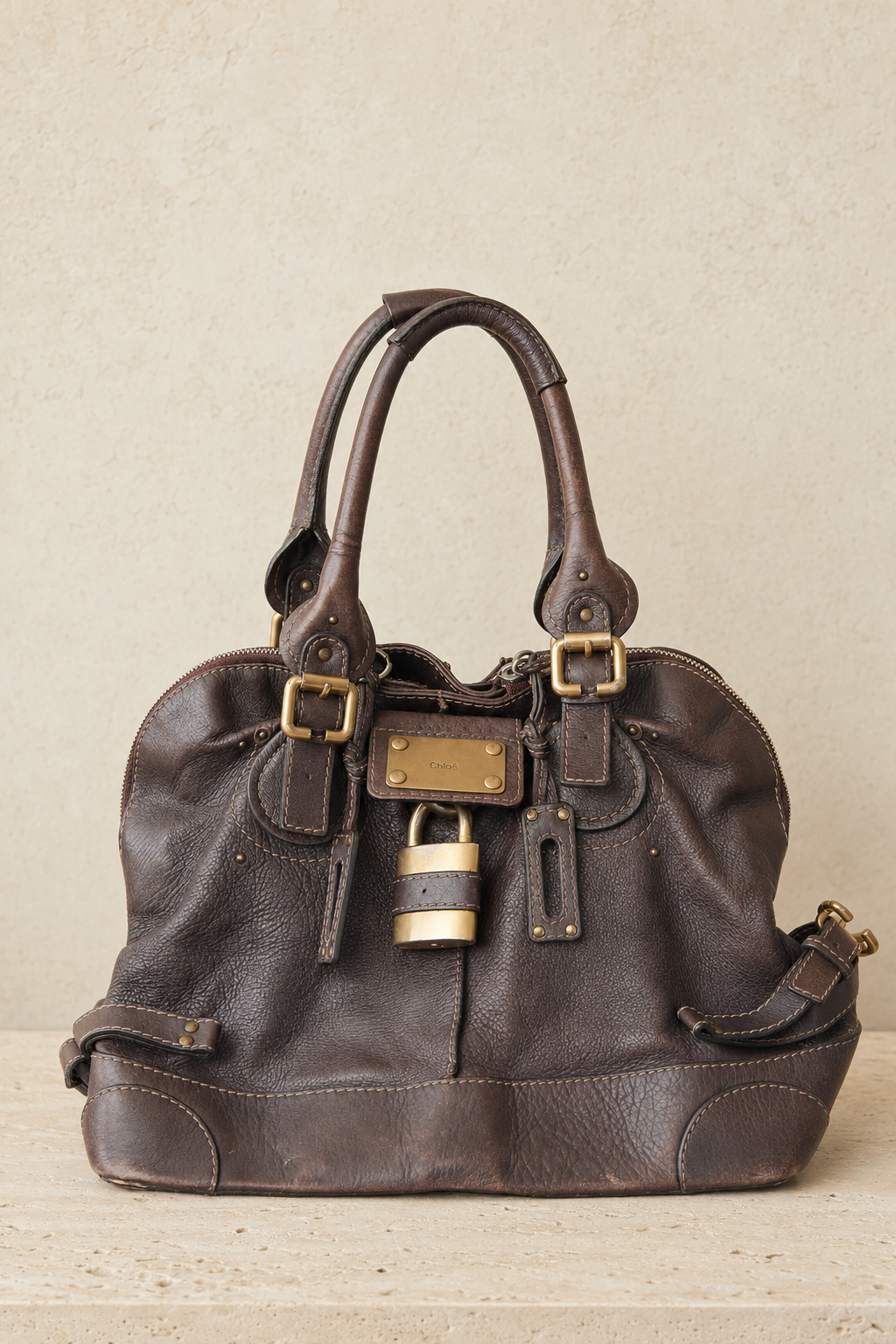 Chloé Brown Leather Paddington Bag