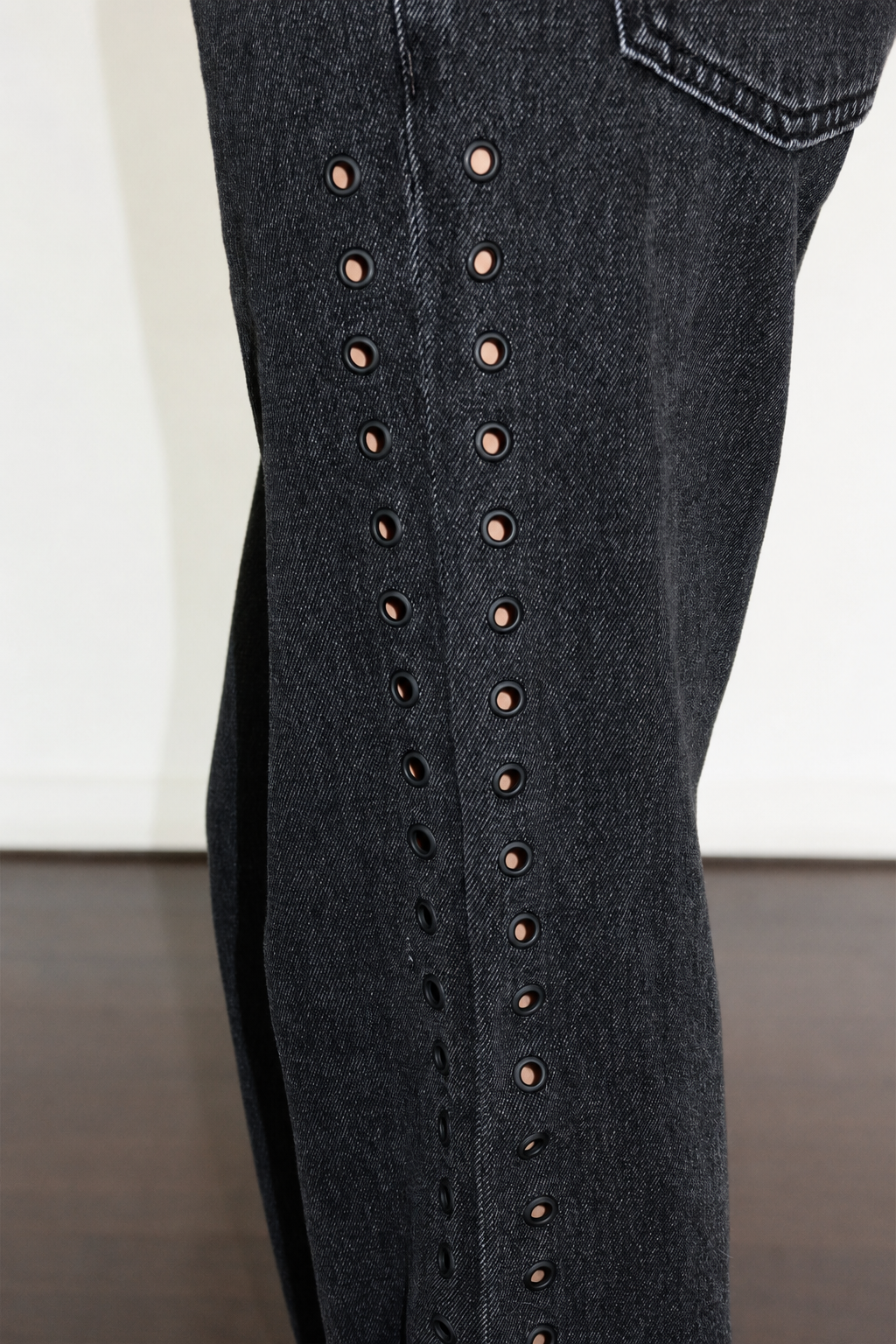 Hudson Low-Rise Grommet Jeans