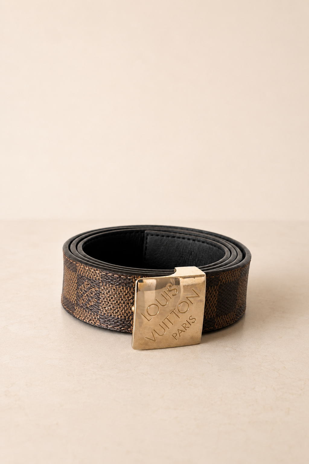 Louis Vuitton Damier Ebene Inventeur Belt