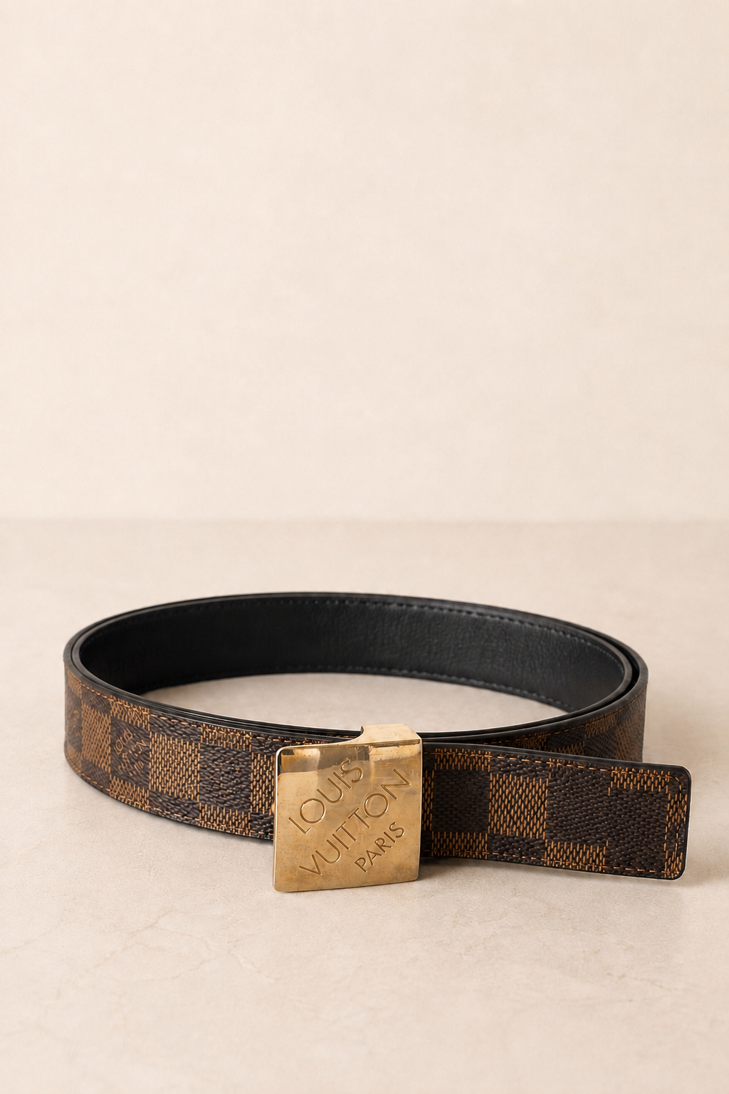 Louis Vuitton Damier Ebene Inventeur Belt