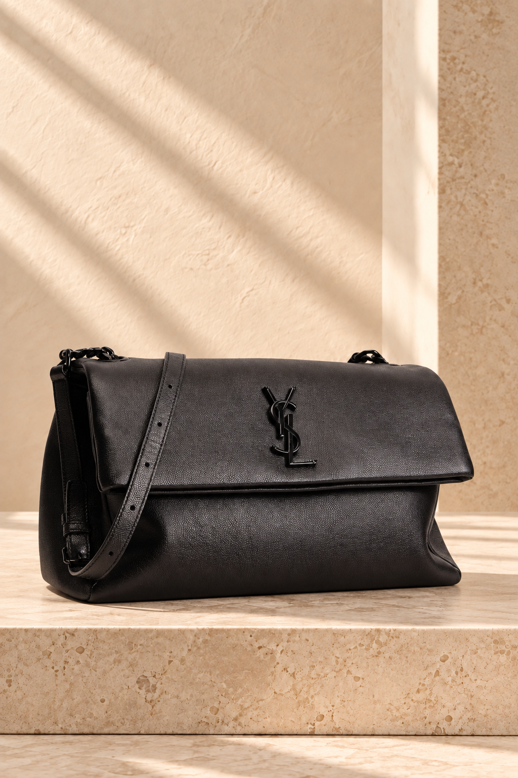 Cartera Saint Laurent Niki de Cuero Negro