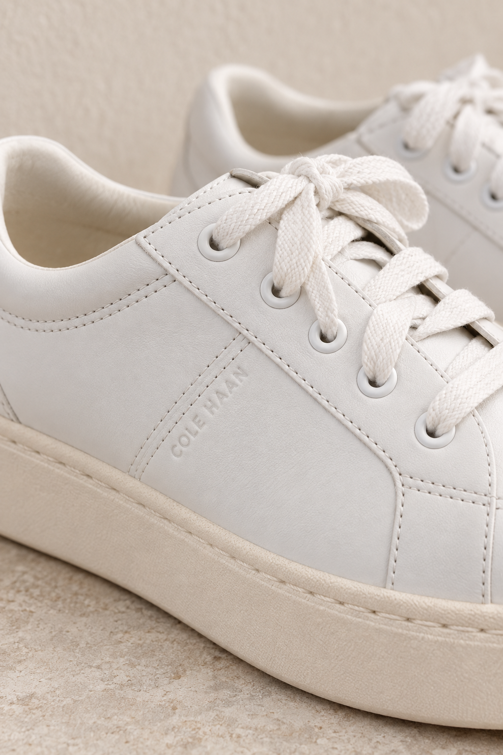 Cole Haan White Platform Sneakers