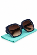 Tiffany & Co. Blue & Gold Oversized Square Sunglasses