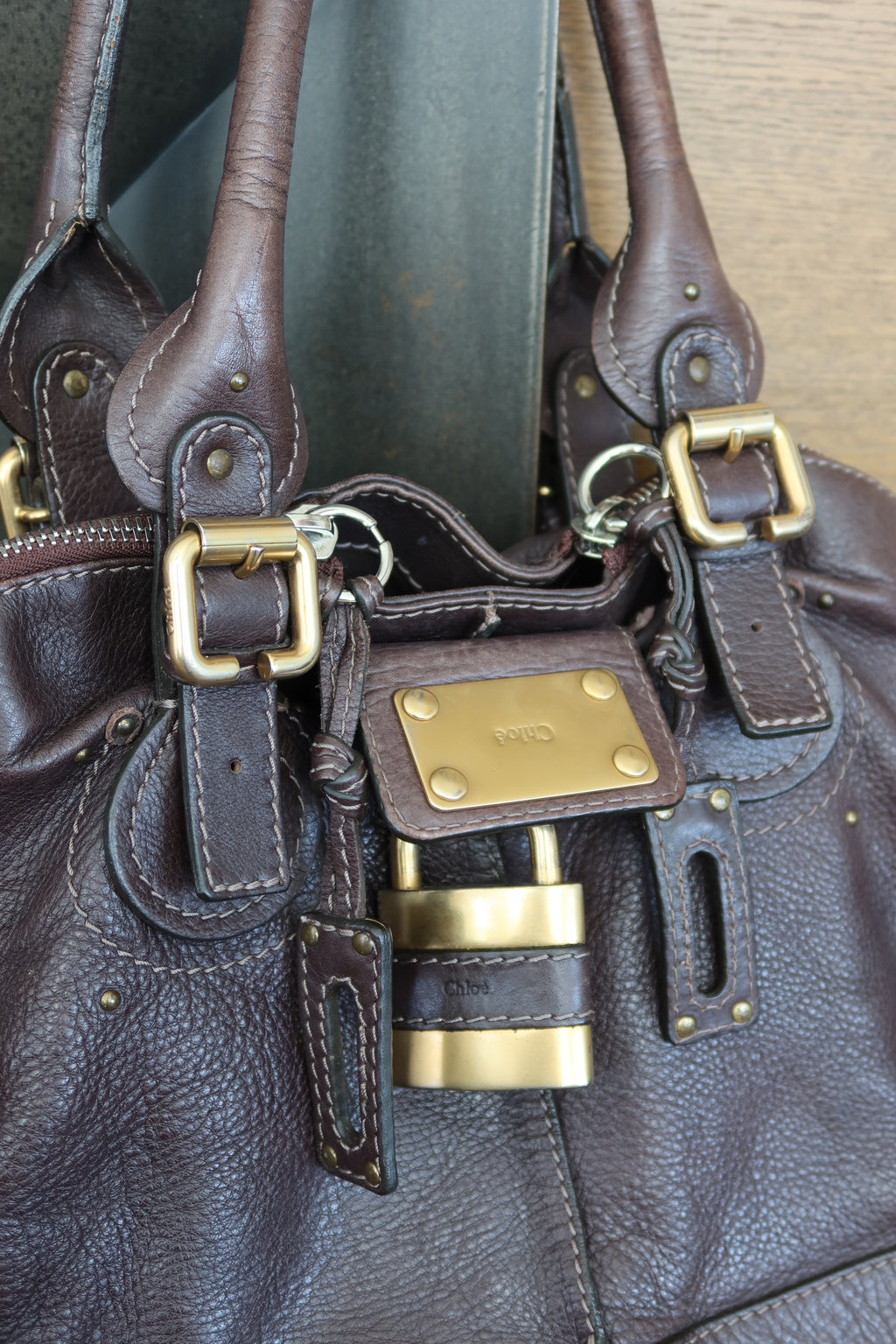 Chloé Brown Leather Paddington Bag