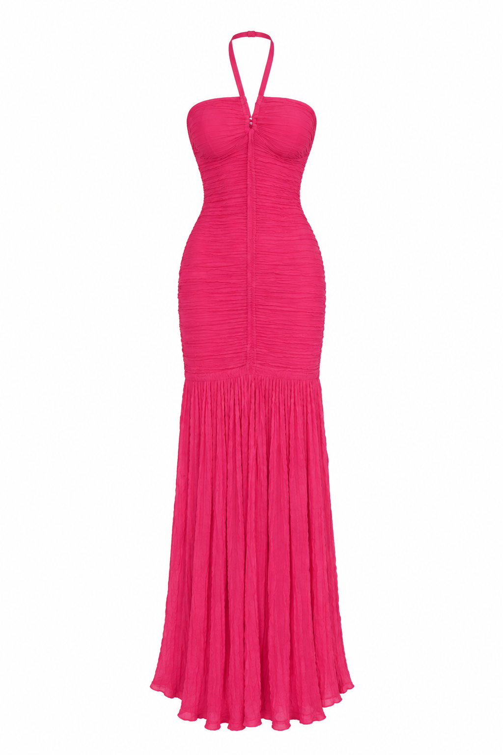 Ganni Ruched Bodycon Maxi Dress