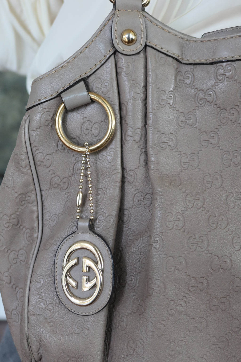 Gucci Taupe Guccissima Leather Tote Bag
