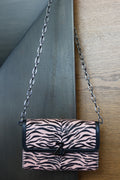 Zadig & Voltaire Pink Zebra Print Shoulder Bag