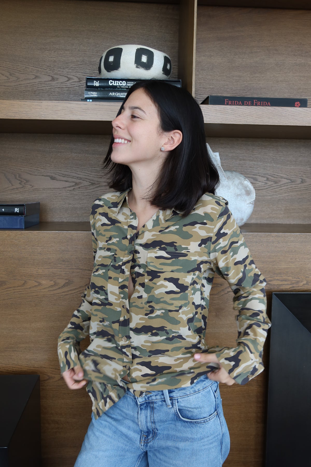 Equipment Camouflage-Print Blouse