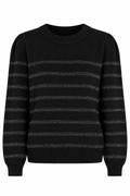 Rails Black Metallic Stripe Sweater