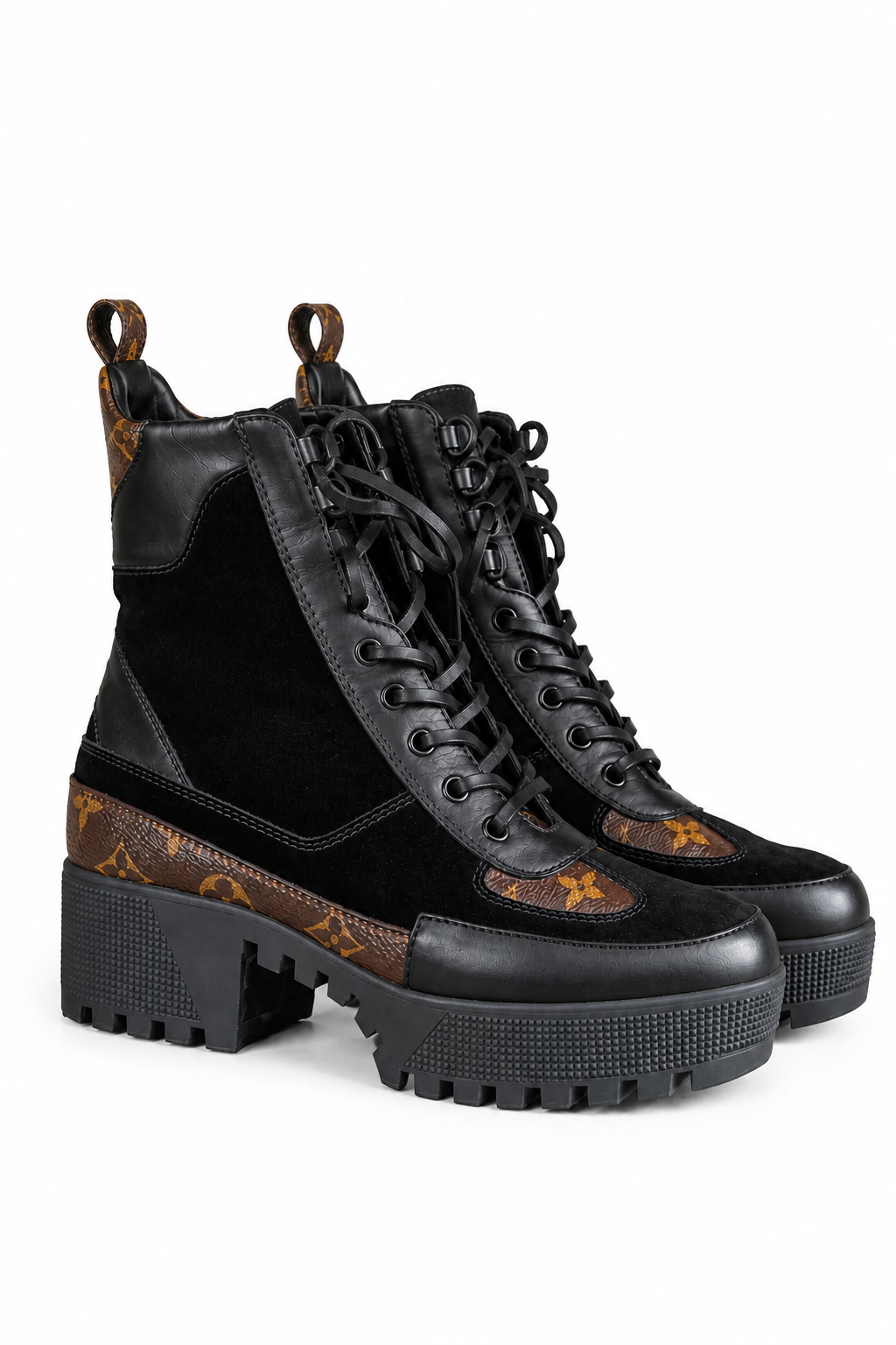 Louis Vuitton Monogram Combat Boots