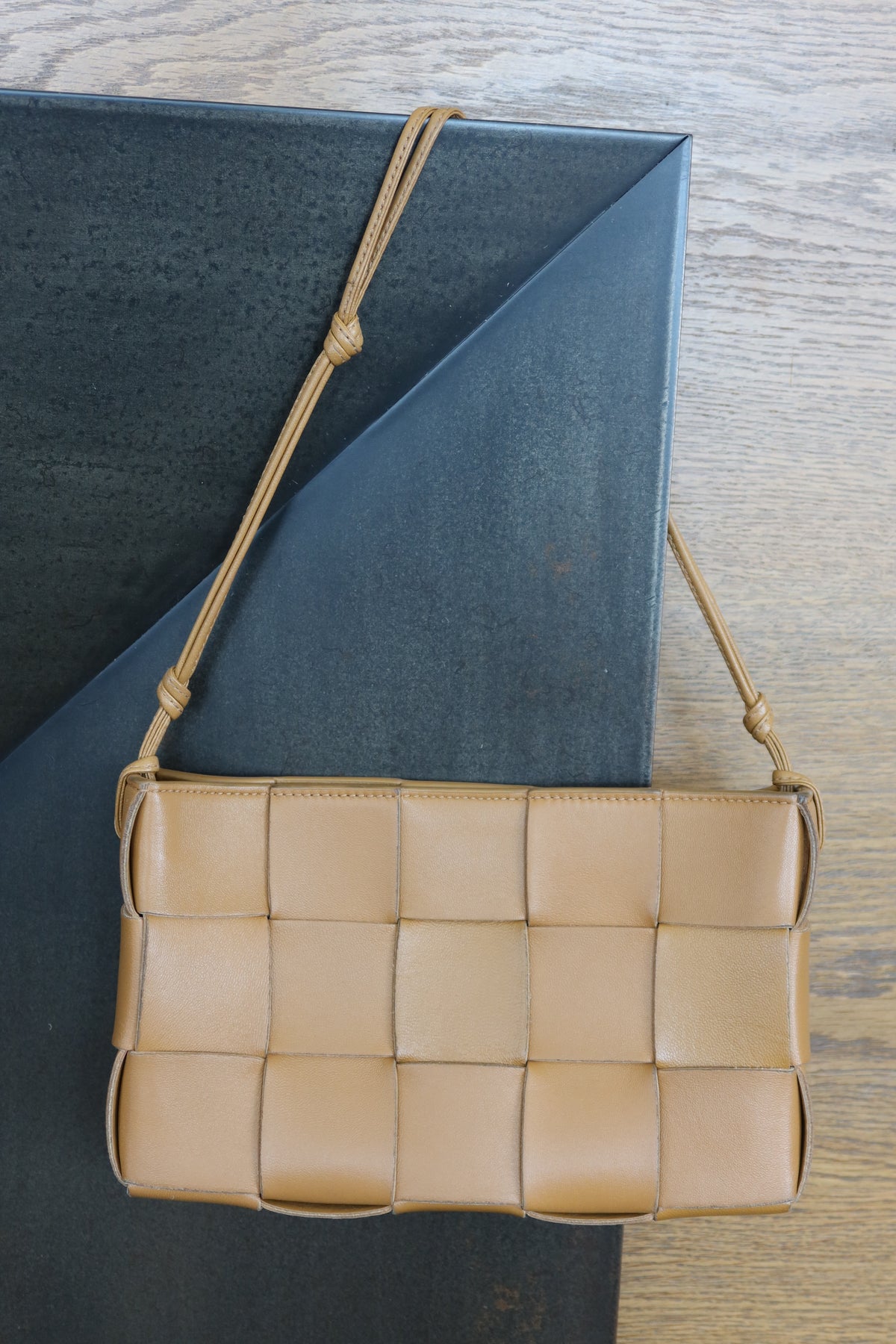 Bottega Veneta Beige Leather Cassette Shoulder Bag