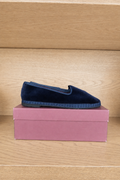 Flabelus Flats de Terciopelo Azul Marino