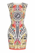 Minivestido con estampado barroco de Versace