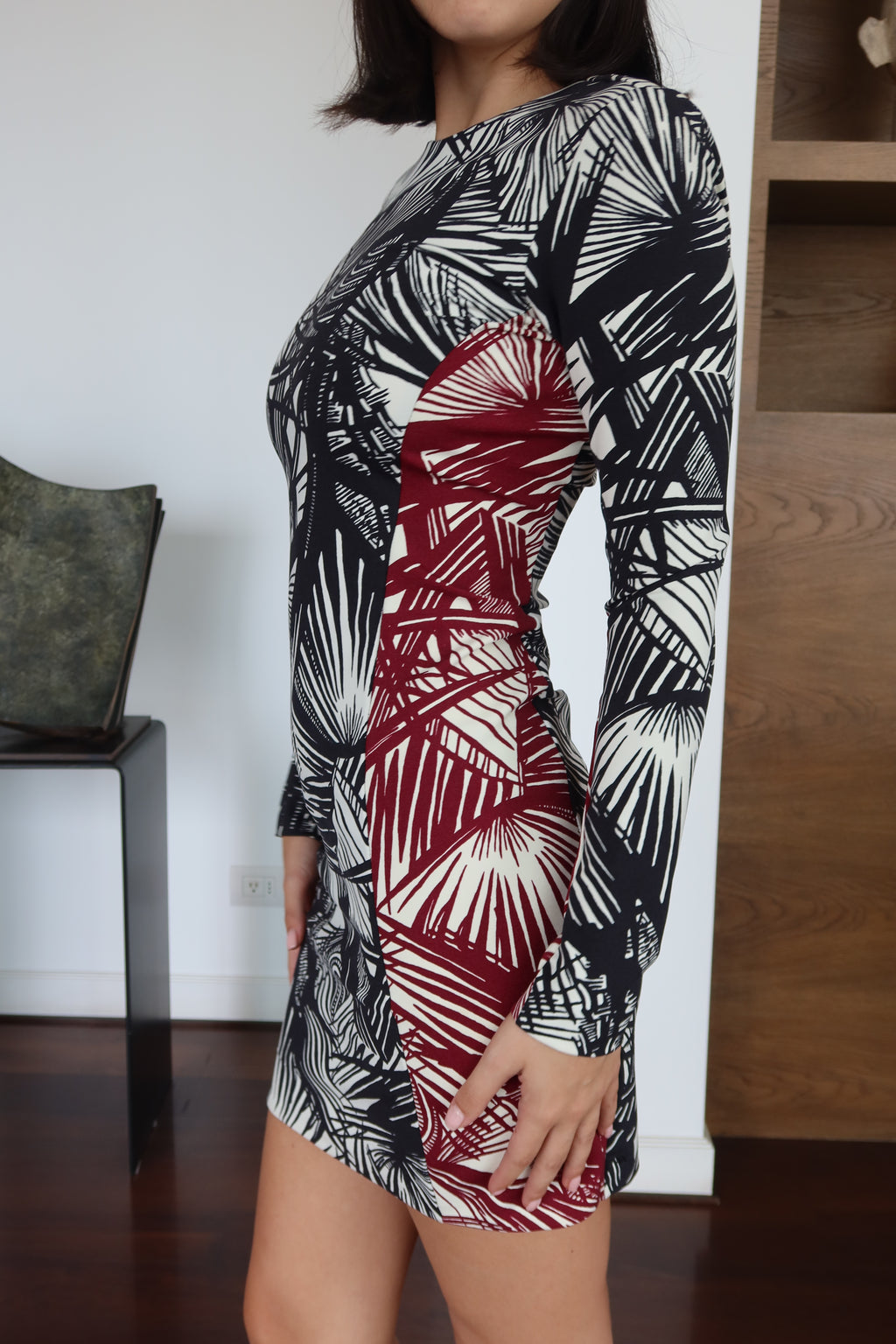 Elizabeth and James Mailyn Palm Print Mini Dress